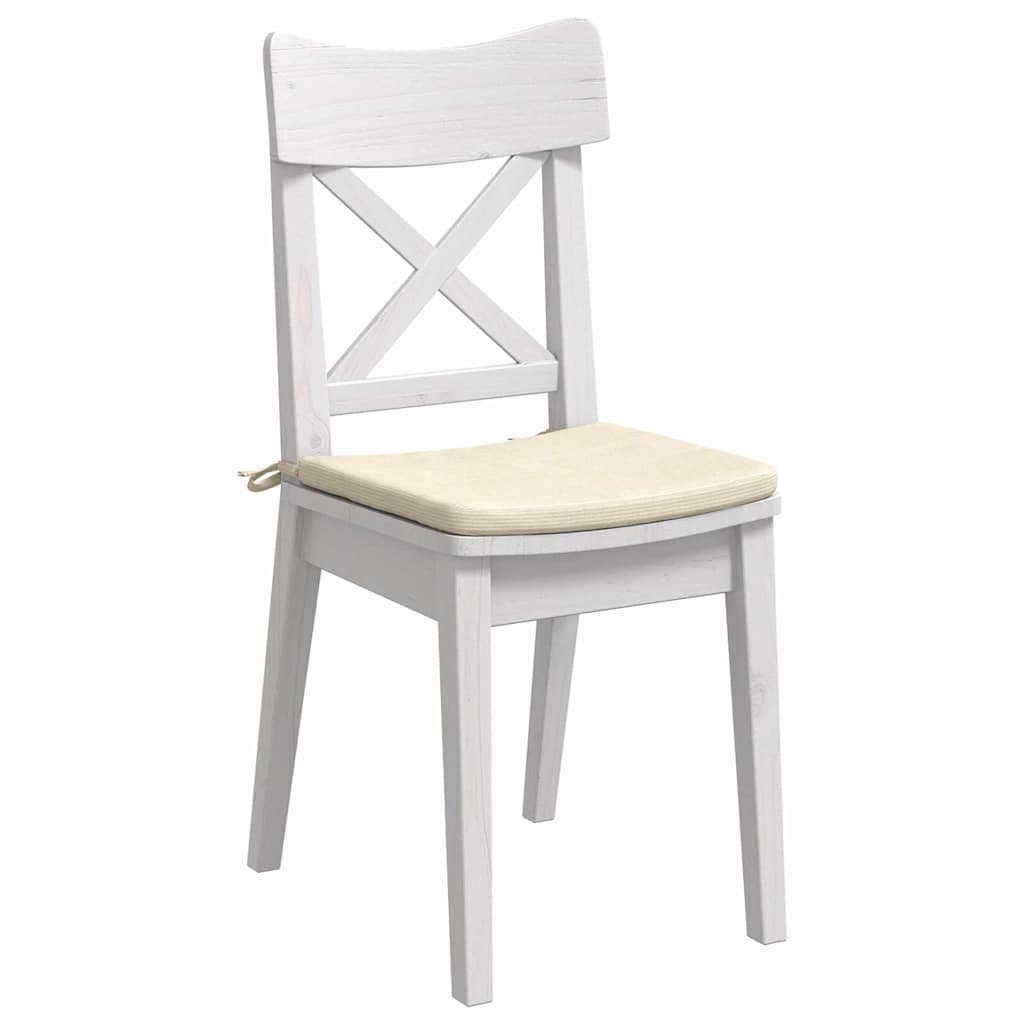 vidaXL Μαξιλάρια καθισμάτων 4 pcs Κρεμ 40 x 40 x 3 cm