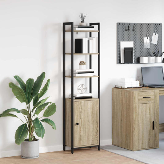vidaXL Βιβλιοθήκη Δρύς Sonoma 40 x 24 x 161 εκ Επεξεργασμένο ξύλο