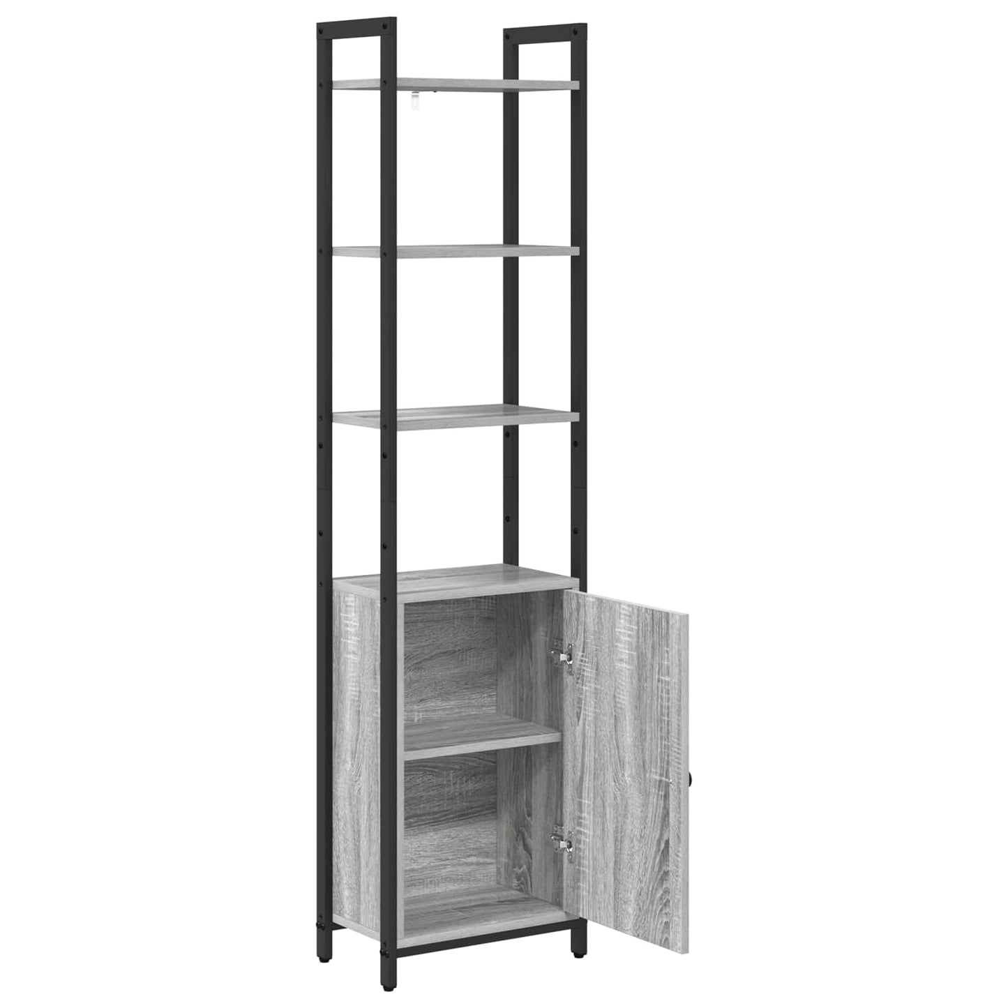 vidaXL Βιβλιοθήκη Γκρίζο Σονομα 40 x 24 x 161 εκ Επεξεργασμένο ξύλο