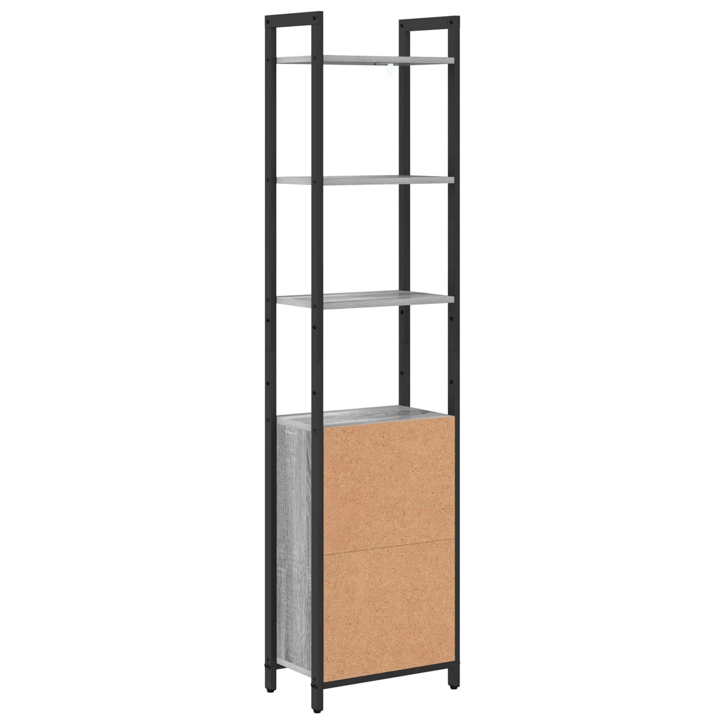 vidaXL Βιβλιοθήκη Γκρίζο Σονομα 40 x 24 x 161 εκ Επεξεργασμένο ξύλο