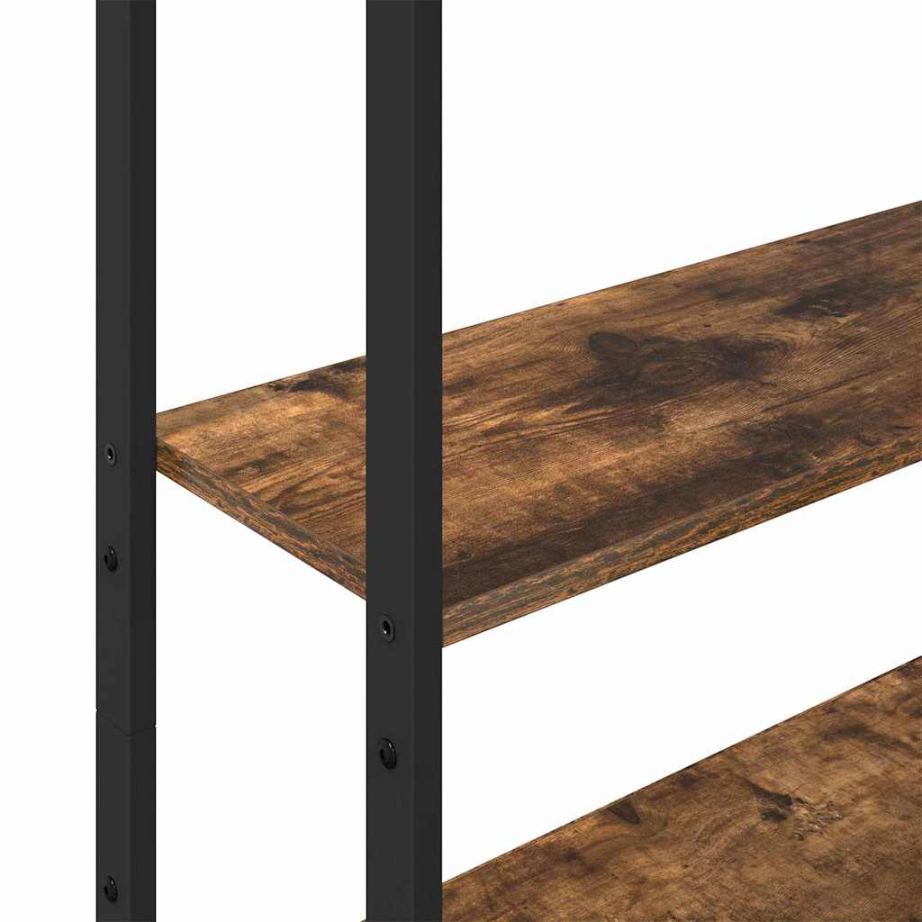 vidaXL Βιβλιοθήκη Καπνιστό Δρύς 60 x 24 x 161 εκ Επεξεργασμένο ξύλο