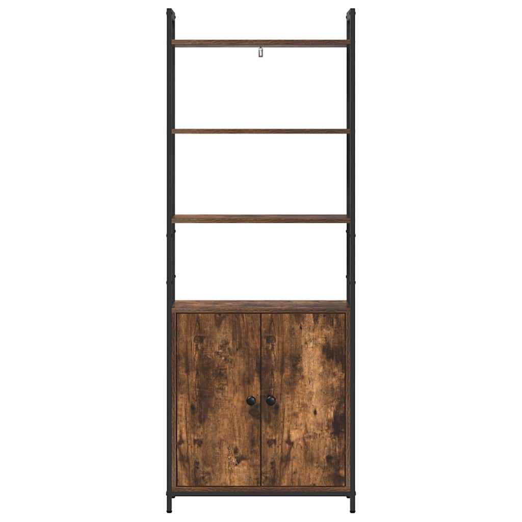 vidaXL Βιβλιοθήκη Καπνιστό Δρύς 60 x 24 x 161 εκ Επεξεργασμένο ξύλο