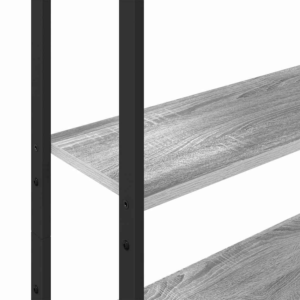 vidaXL Βιβλιοθήκη Γκρίζο Σονομα 60 x 24 x 161 εκ Επεξεργασμένο ξύλο