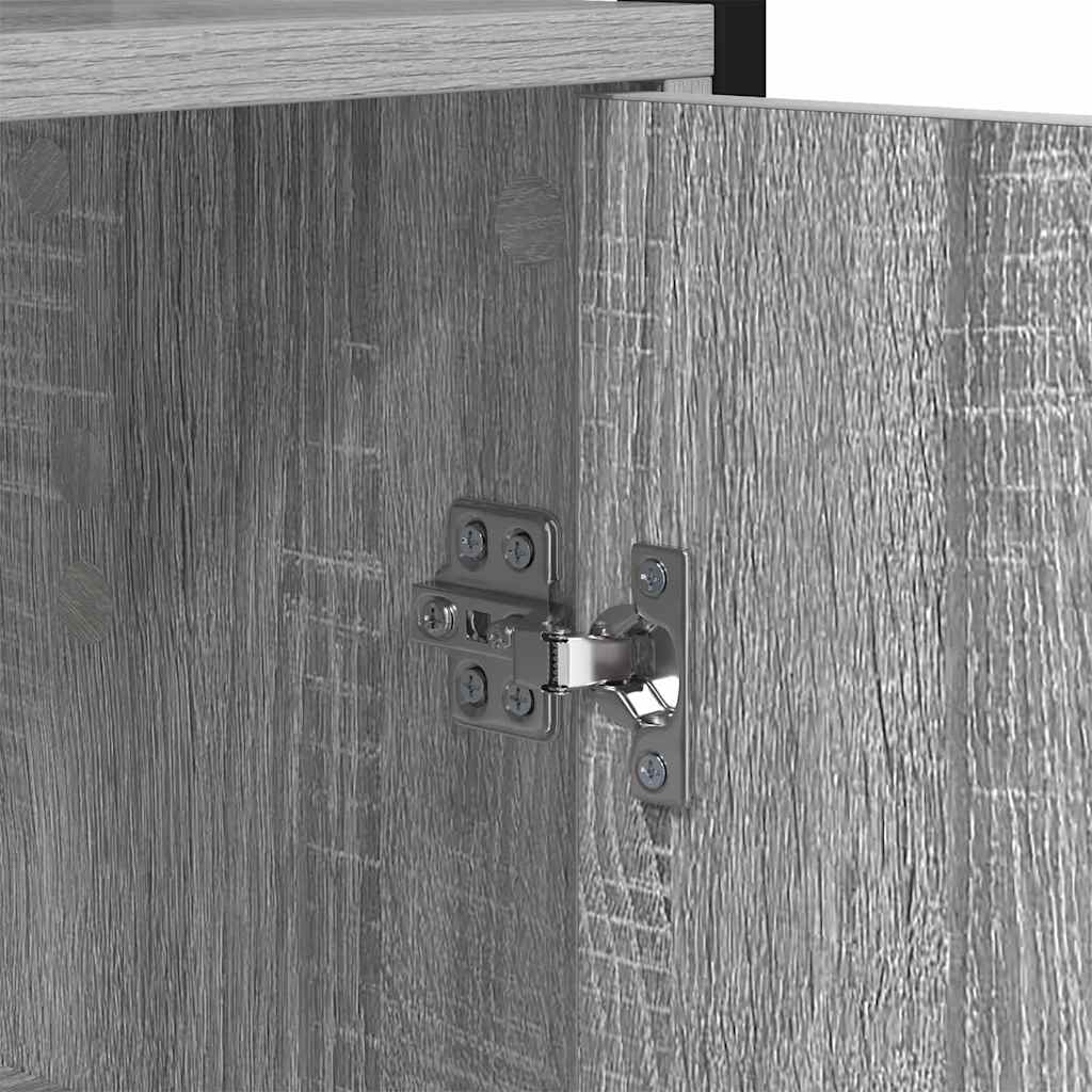 vidaXL Βιβλιοθήκη Γκρίζο Σονομα 60 x 24 x 161 εκ Επεξεργασμένο ξύλο