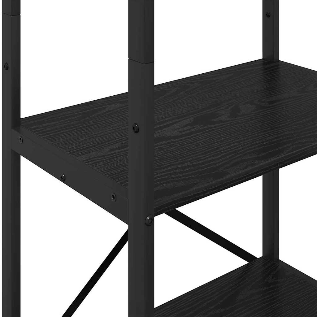 vidaXL Ράφι Βιβλίων Μαύρη Οξυά 56 x 34 x 171 εκ Επεξεργασμένο ξύλο