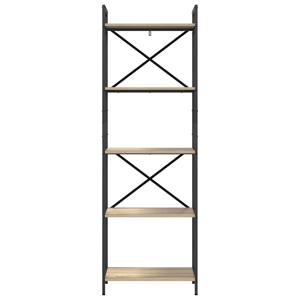 vidaXL Ράφι Βιβλίων Δρύς Sonoma 56 x 34 x 171 εκ Επεξεργασμένο ξύλο