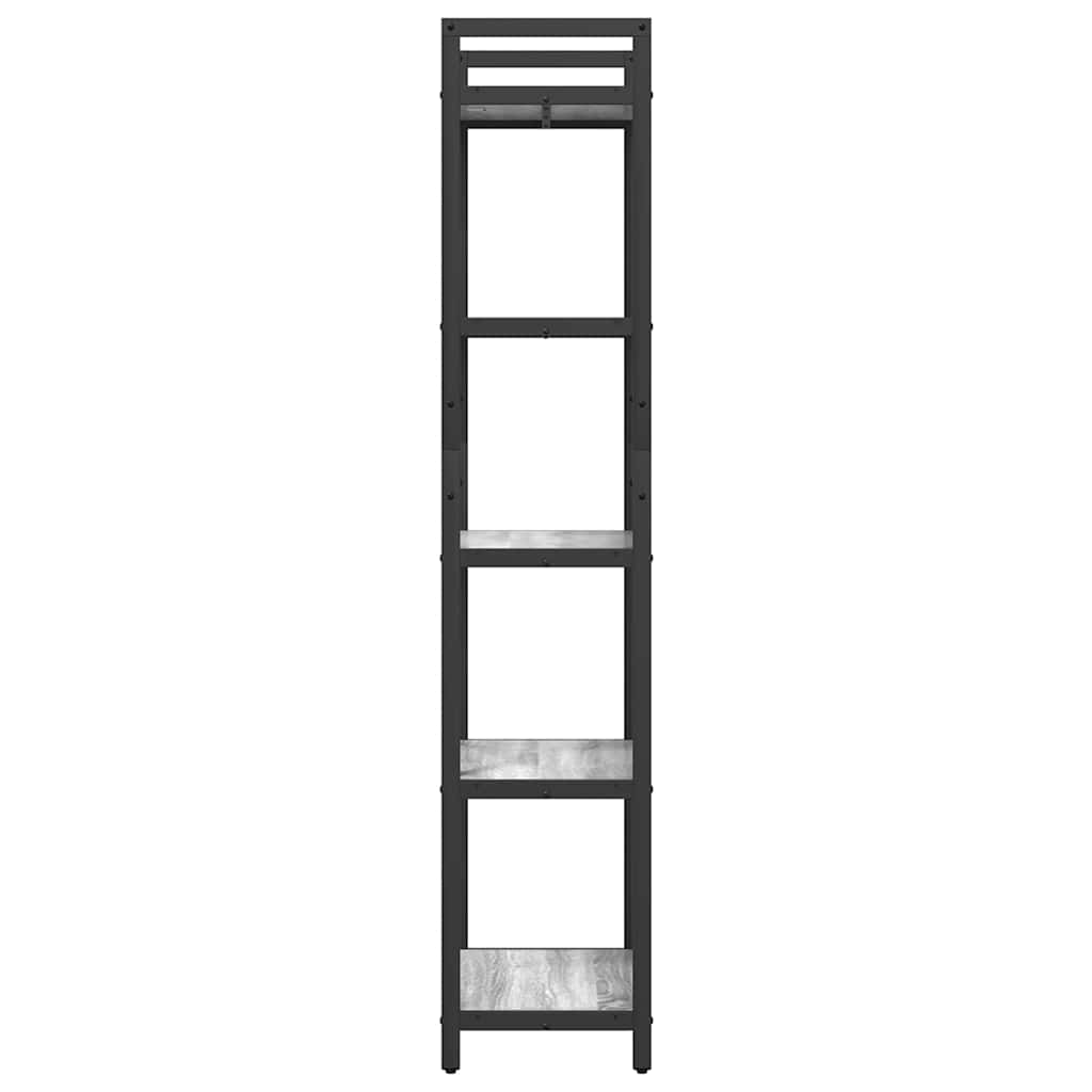 vidaXL Ράφι Βιβλίων Γκρίζο Σονομα 56 x 34 x 171 εκ Επεξεργασμένο ξύλο