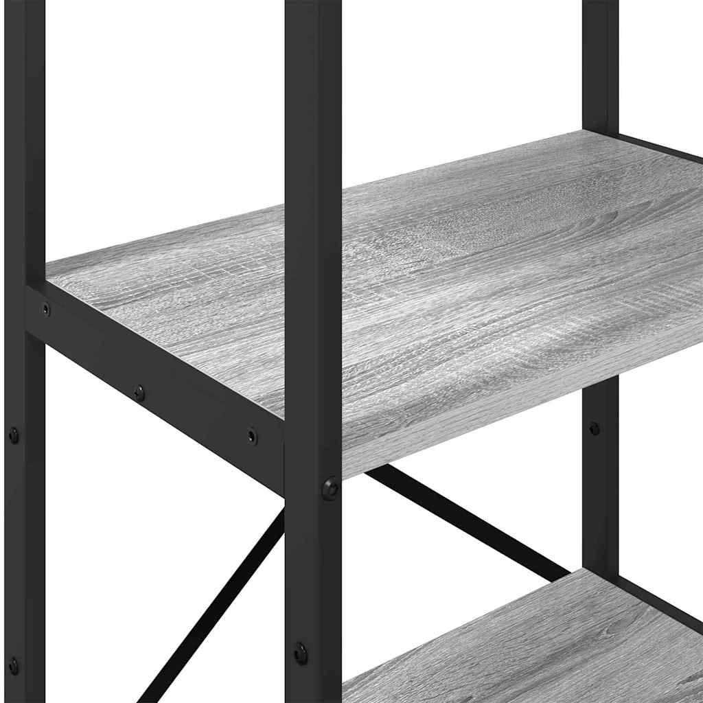 vidaXL Ράφι Βιβλίων Γκρίζο Σονομα 56 x 34 x 133,5 εκ