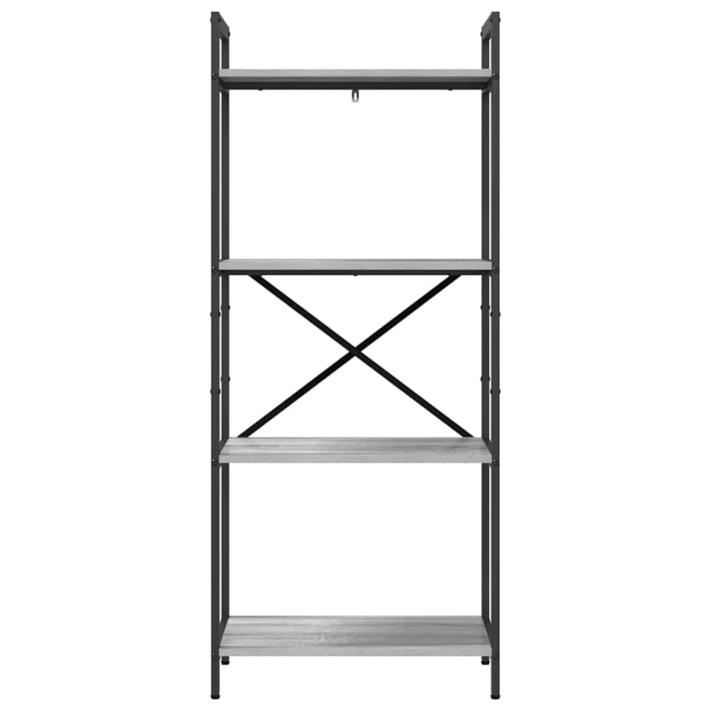 vidaXL Ράφι Βιβλίων Γκρίζο Σονομα 56 x 34 x 133,5 εκ