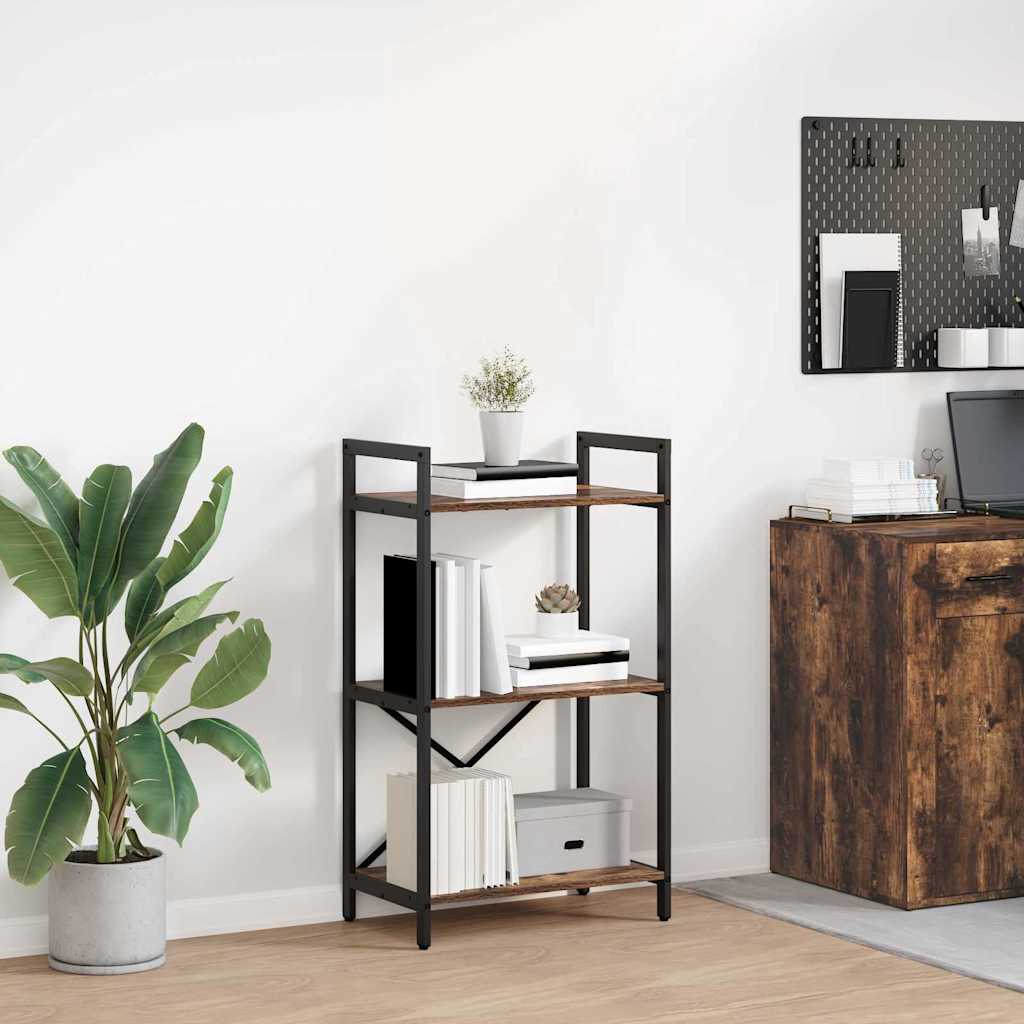 vidaXL Ράφι Βιβλίων Καπνιστό Δρύς 56 x 34 x 96 εκ Επεξεργασμένο ξύλο