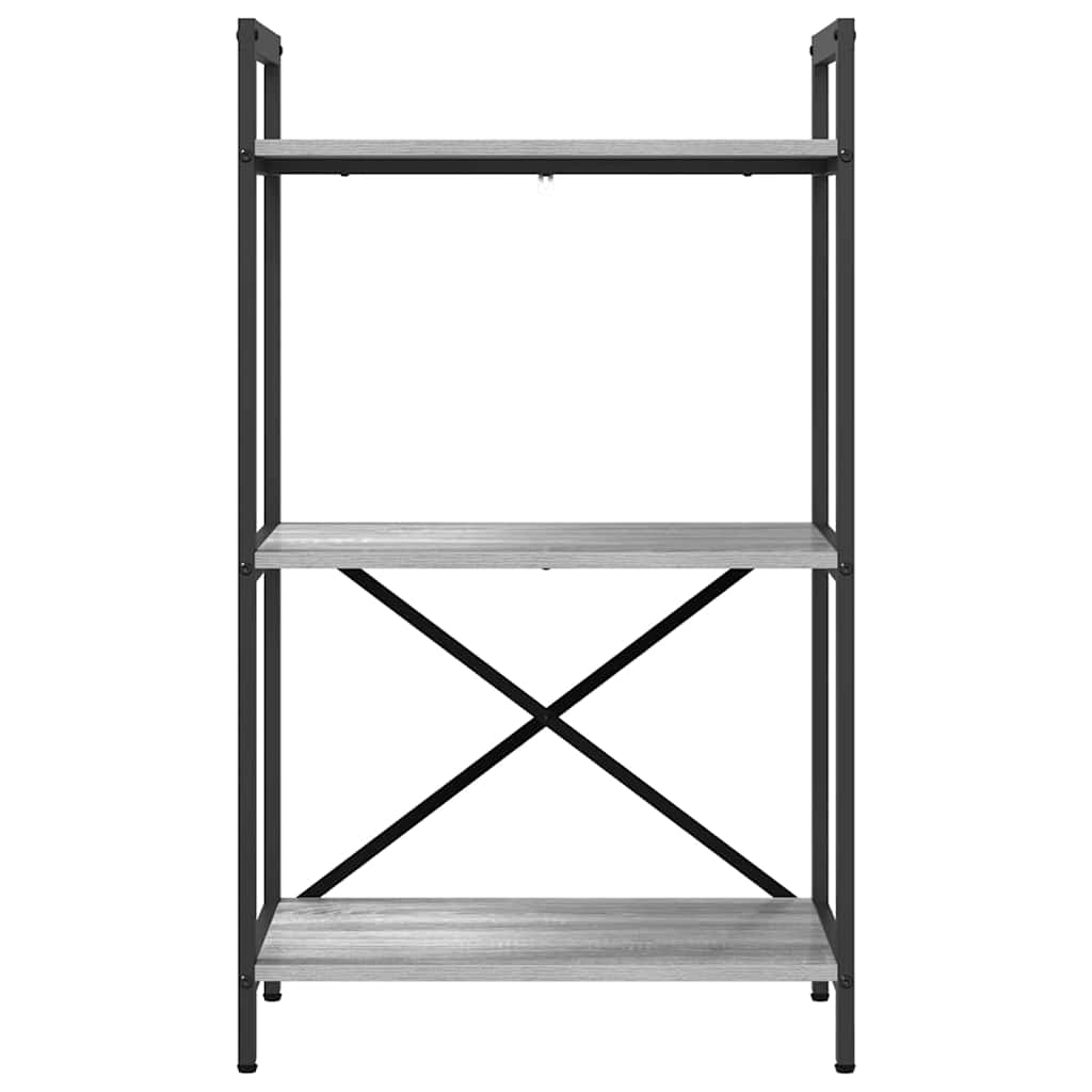 vidaXL Ράφι Βιβλίων Γκρίζο Σονομα 56 x 34 x 96 εκ Επεξεργασμένο ξύλο
