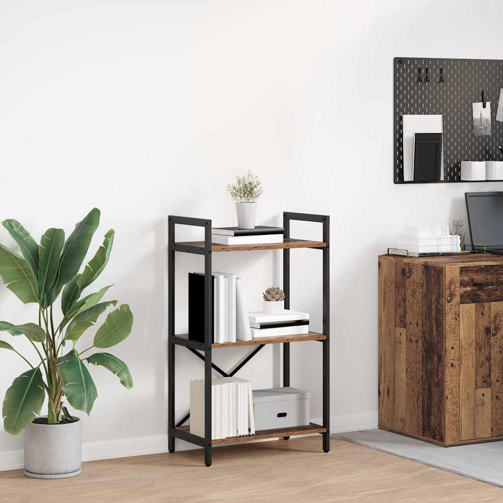 vidaXL Ράφι Βιβλίων Παλιό Ξύλο 56 x 34 x 96 εκ Επεξεργασμένο ξύλο