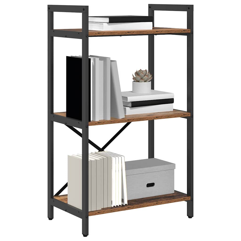 vidaXL Ράφι Βιβλίων Παλιό Ξύλο 56 x 34 x 96 εκ Επεξεργασμένο ξύλο