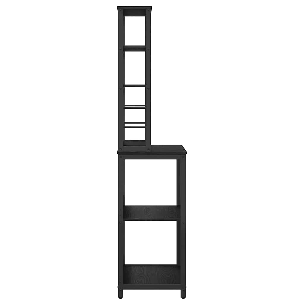 vidaXL Ράφι Κουζίνας Μαύρη Οξυά 60 x 40 x 168 εκ Επεξεργασμένο ξύλο