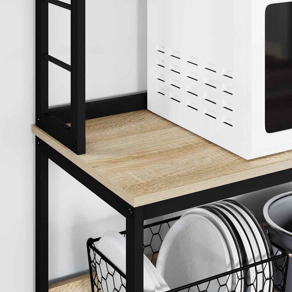 vidaXL Ράφι Κουζίνας Δρύς Sonoma 60 x 40 x 168 εκ Επεξεργασμένο ξύλο