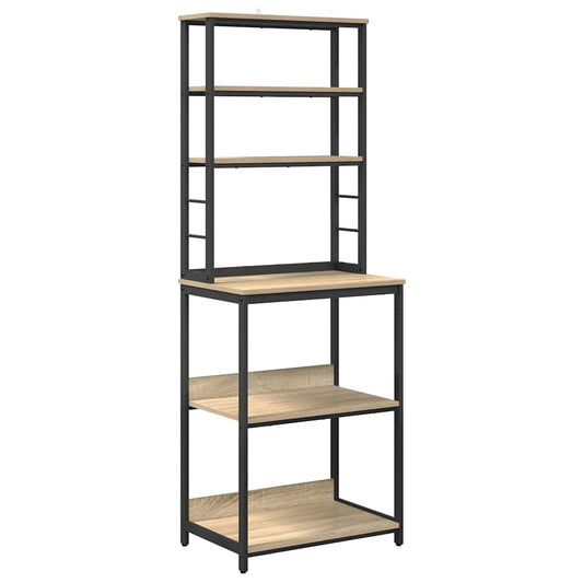vidaXL Ράφι Κουζίνας Δρύς Sonoma 60 x 40 x 168 εκ Επεξεργασμένο ξύλο