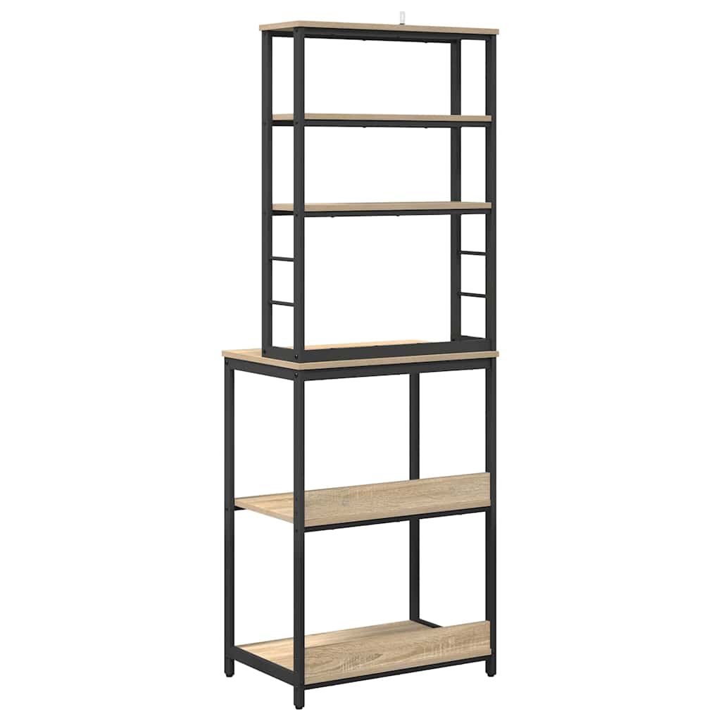 vidaXL Ράφι Κουζίνας Δρύς Sonoma 60 x 40 x 168 εκ Επεξεργασμένο ξύλο