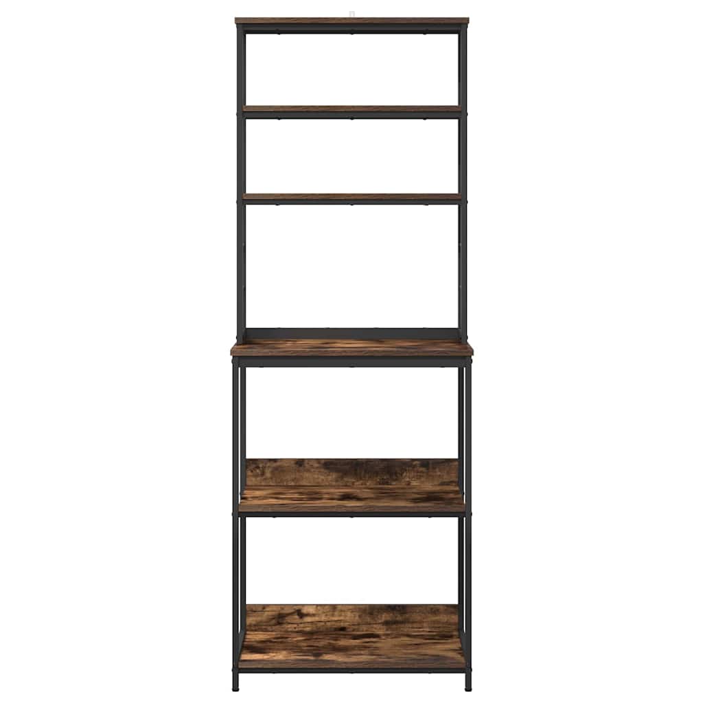 vidaXL Ράφι Κουζίνας Καπνιστό Δρύς 60 x 40 x 168 εκ Επεξεργασμένο ξύλο