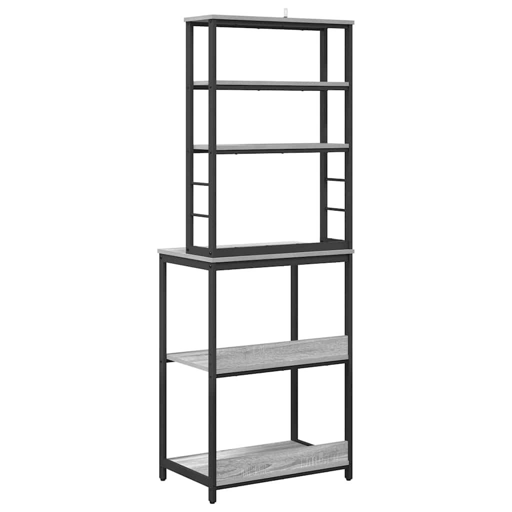 vidaXL Ράφι Κουζίνας Γκρίζο Σονομα 60 x 40 x 168 εκ Επεξεργασμένο ξύλο