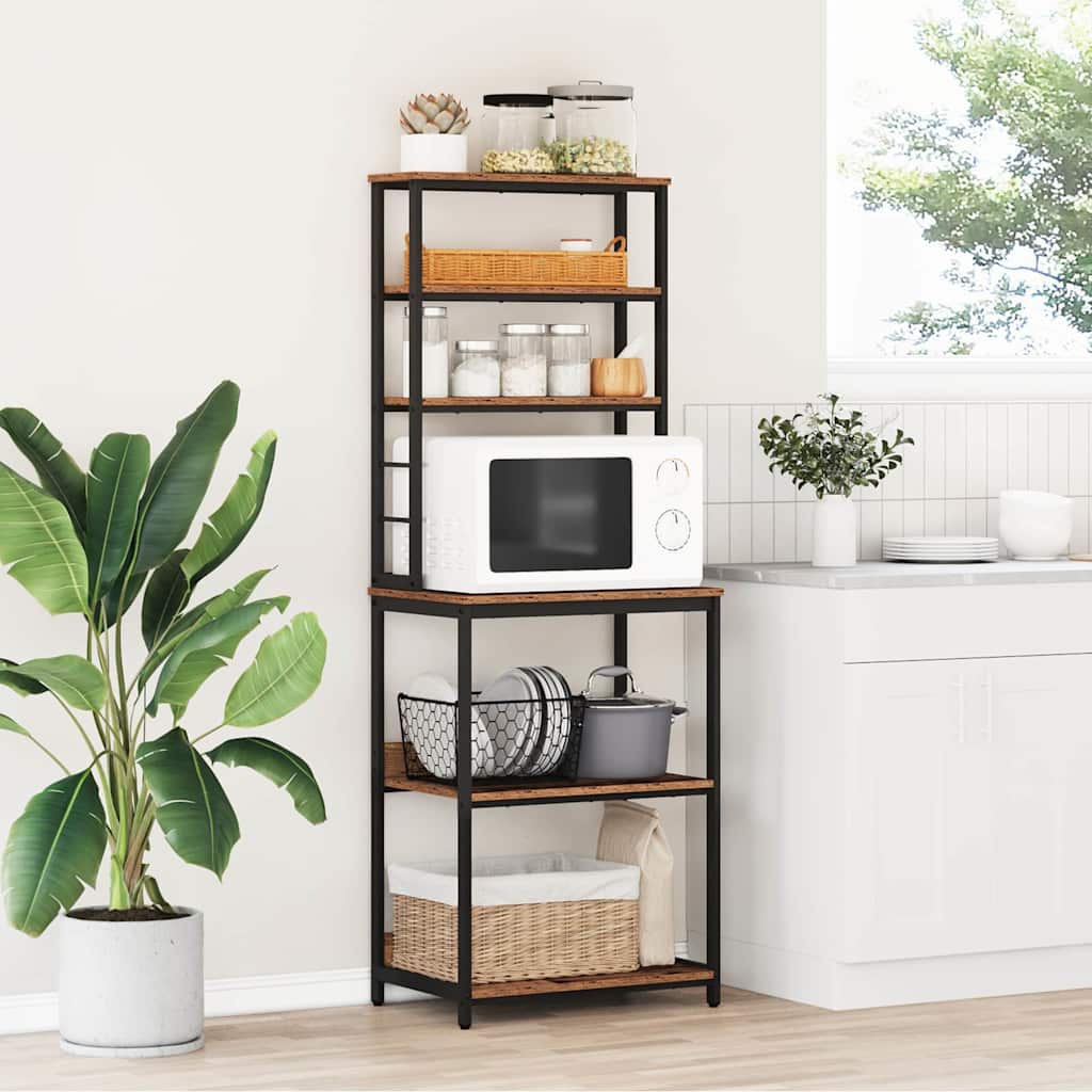 vidaXL Ράφι Κουζίνας Παλιό Ξύλο 60 x 40 x 168 εκ Επεξεργασμένο ξύλο