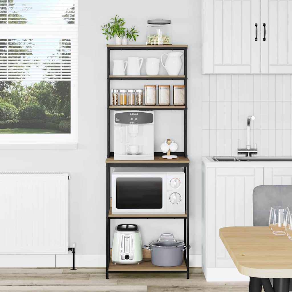 vidaXL Ράφι Κουζίνας Artisan Oak 60 x 40 x 168 εκ Επεξεργασμένο ξύλο