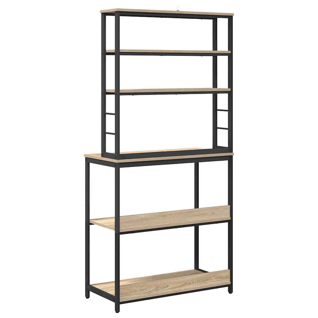 vidaXL Ράφι Κουζίνας Δρύς Sonoma 80 x 40 x 168 εκ Επεξεργασμένο ξύλο