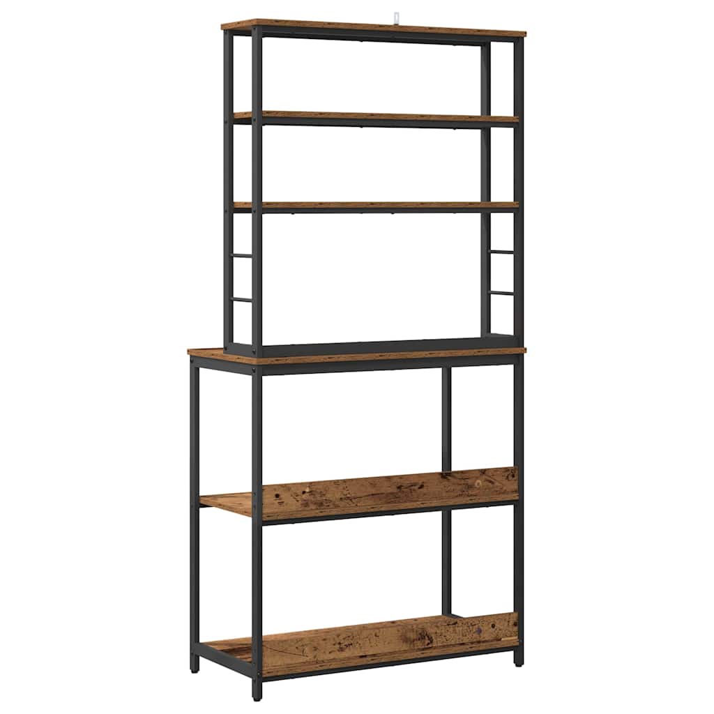 vidaXL Ράφι Κουζίνας Παλιό Ξύλο 80 x 40 x 168 εκ Επεξεργασμένο ξύλο