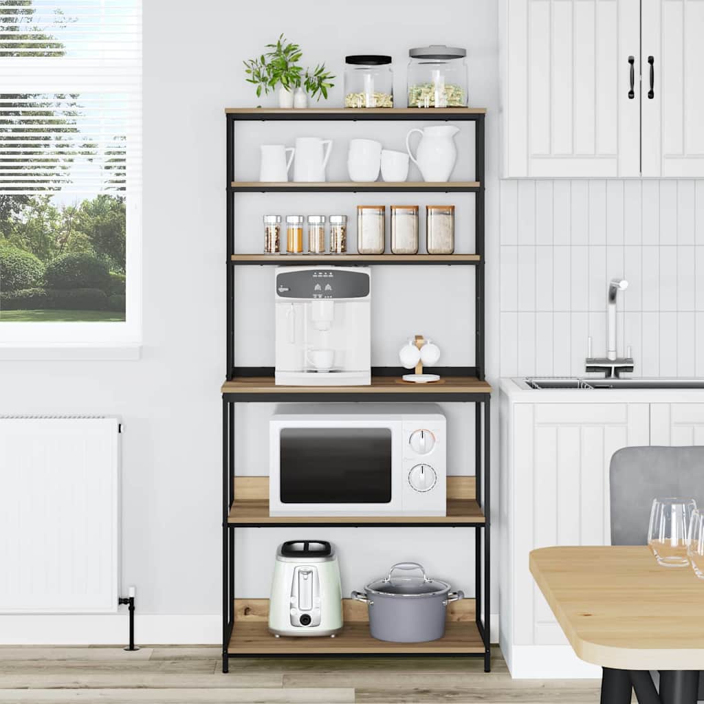 vidaXL Ράφι Κουζίνας Artisan Oak 80 x 40 x 168 εκ Επεξεργασμένο ξύλο