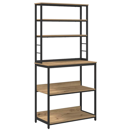 vidaXL Ράφι Κουζίνας Artisan Oak 80 x 40 x 168 εκ Επεξεργασμένο ξύλο