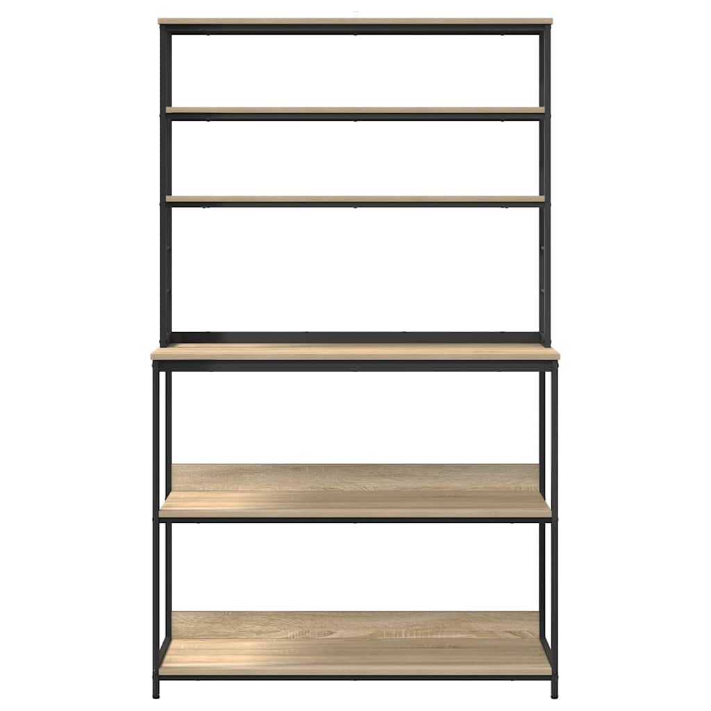 vidaXL Ράφι Κουζίνας Δρύς Sonoma 100 x 40 x 168 εκ Επεξεργασμένο ξύλο