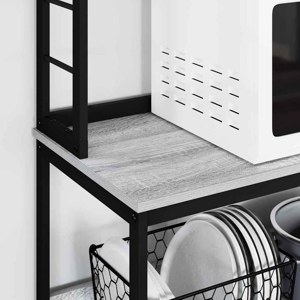 vidaXL Ράφι Κουζίνας Γκρίζο Σονομα 100 x 40 x 168 εκ