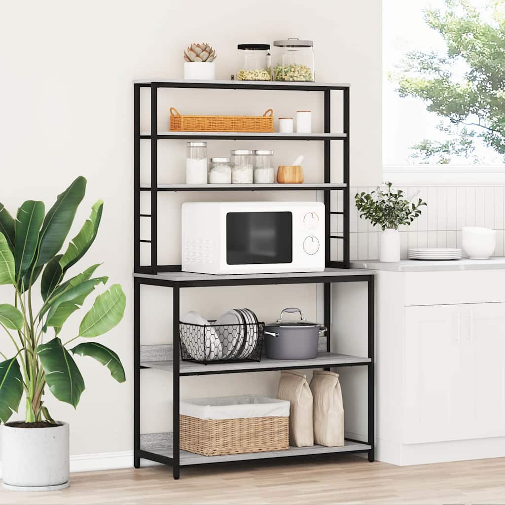 vidaXL Ράφι Κουζίνας Γκρίζο Σονομα 100 x 40 x 168 εκ