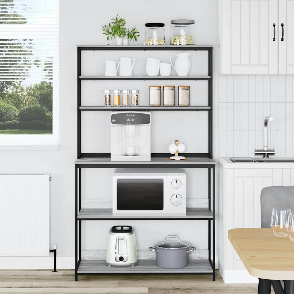 vidaXL Ράφι Κουζίνας Γκρίζο Σονομα 100 x 40 x 168 εκ