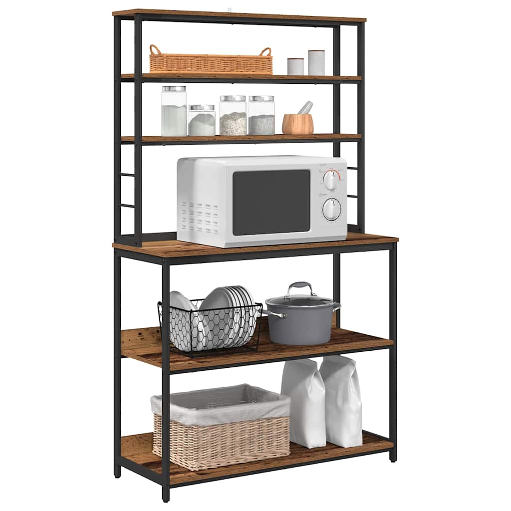 vidaXL Ράφι Κουζίνας Παλιό Ξύλο 100 x 40 x 168 εκ Επεξεργασμένο ξύλο