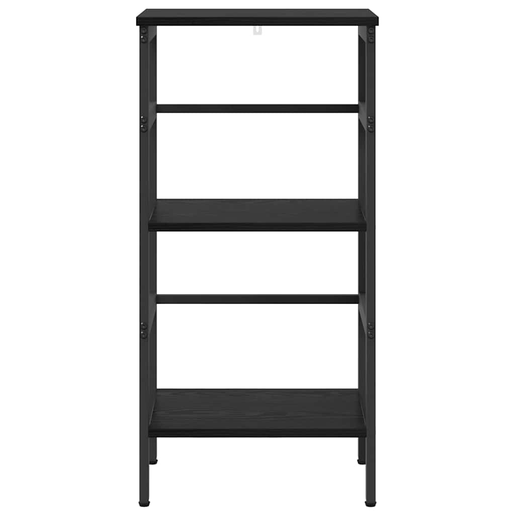 vidaXL Ράφι Βιβλίων Μαύρη Οξυά 40 x 29,5 x 81 εκ Επεξεργασμένο ξύλο