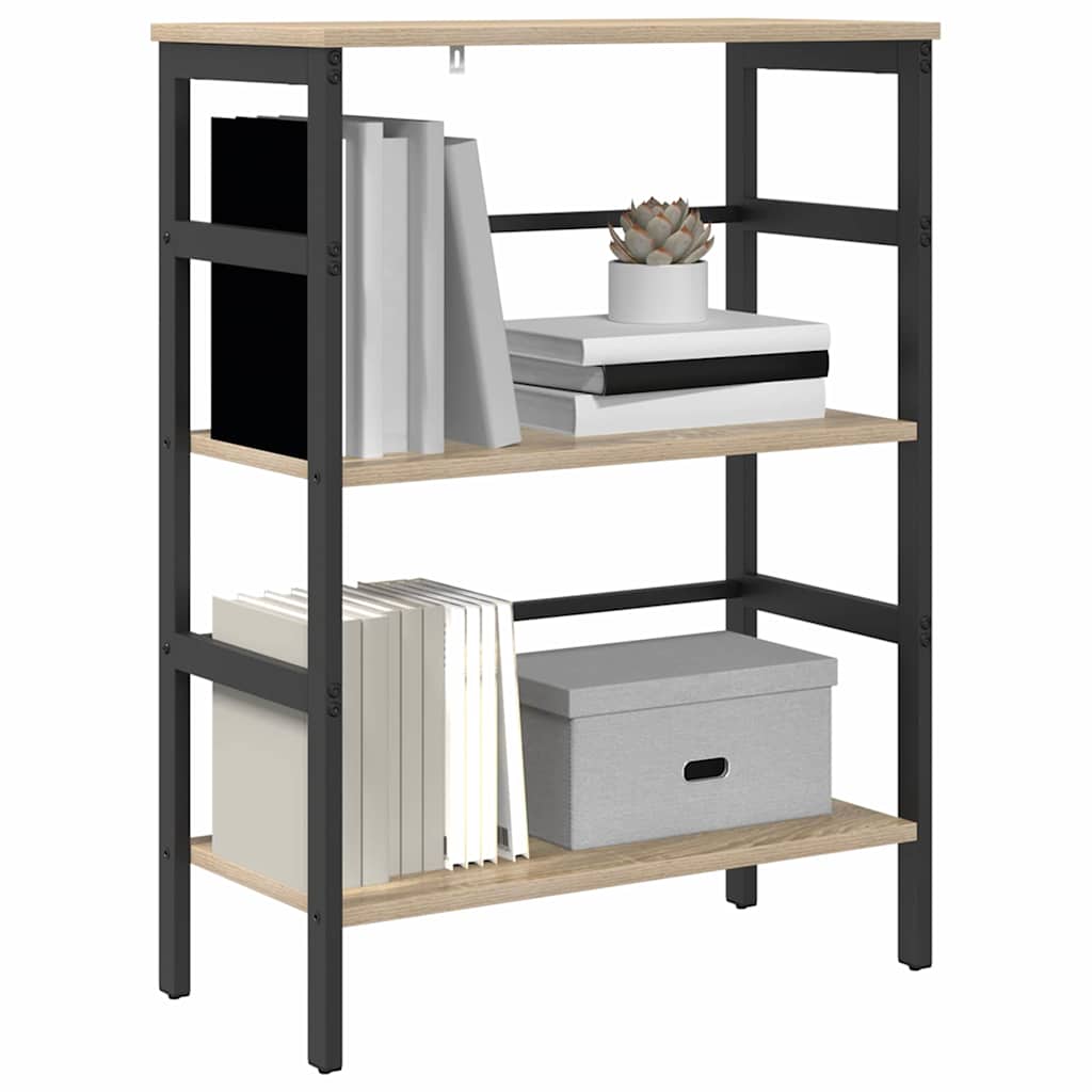 vidaXL Ράφι Βιβλίων Δρύς Sonoma 60 x 29,5 x 81 εκ Επεξεργασμένο ξύλο