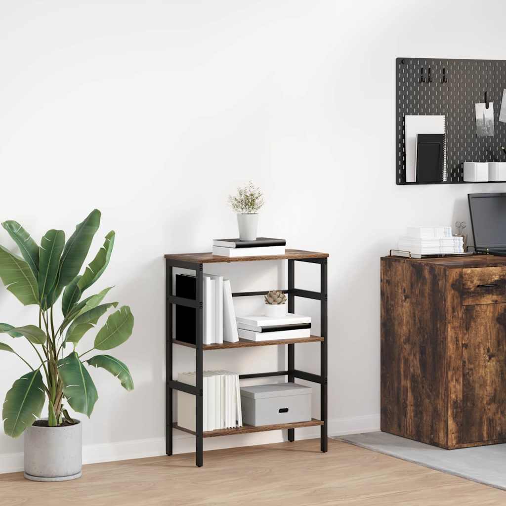 vidaXL Ράφι Βιβλίων Καπνιστό Δρύς 60 x 29,5 x 81 εκ Επεξεργασμένο ξύλο