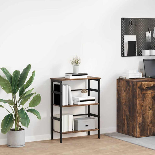 vidaXL Ράφι Βιβλίων Καπνιστό Δρύς 60 x 29,5 x 81 εκ Επεξεργασμένο ξύλο