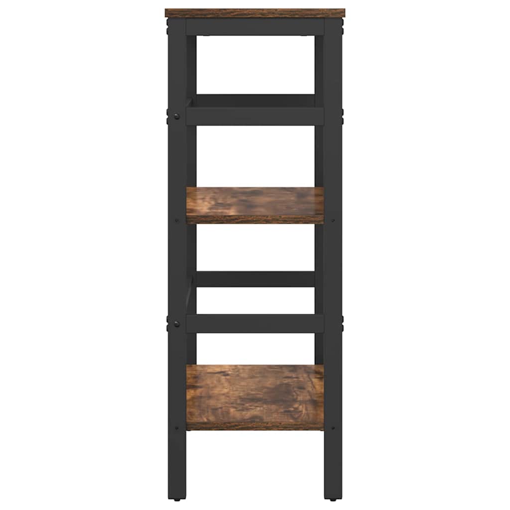 vidaXL Ράφι Βιβλίων Καπνιστό Δρύς 60 x 29,5 x 81 εκ Επεξεργασμένο ξύλο
