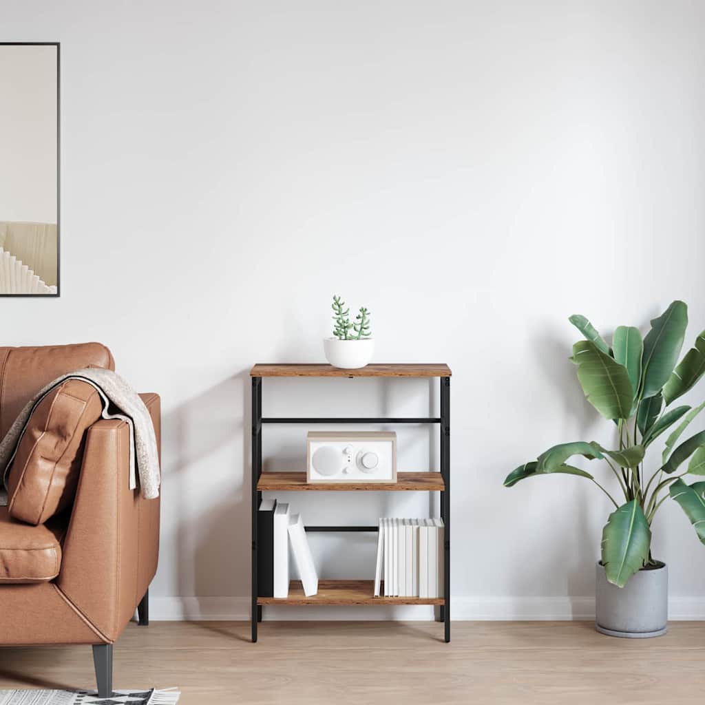 vidaXL Ράφι Βιβλίων Παλιό Ξύλο 60 x 29,5 x 81 εκ Επεξεργασμένο ξύλο