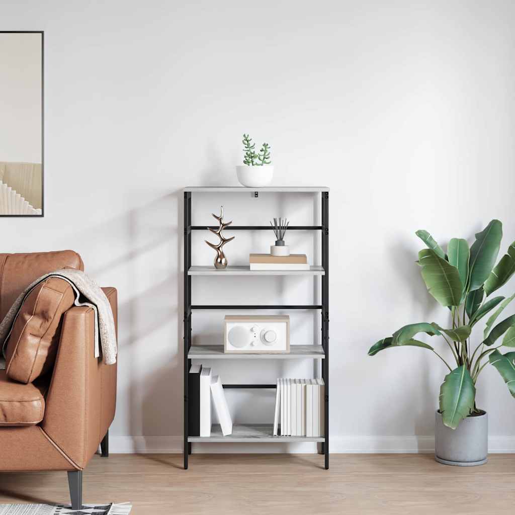 vidaXL Ράφι Βιβλίων Γκρίζο Σονομα 60 x 29,5 x 115 εκ