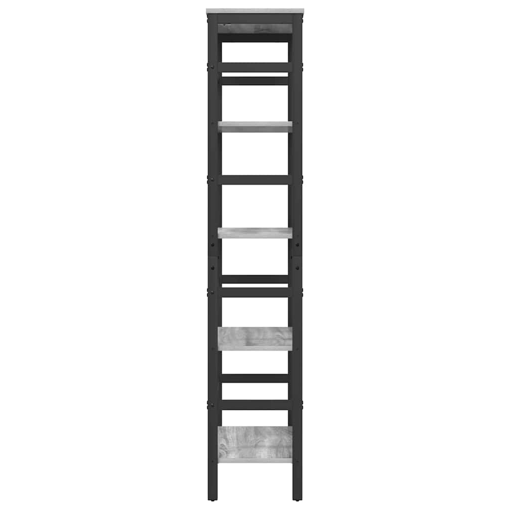 vidaXL Ράφι Βιβλίων Γκρίζο Σονομα 60 x 29,5 x 149 εκ