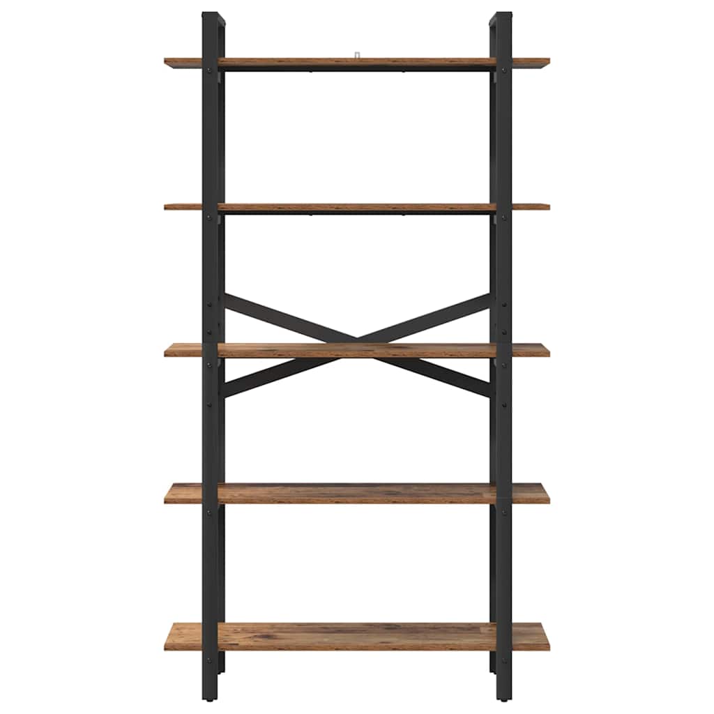 vidaXL Ράφι Βιβλίων Παλιό Ξύλο 100 x 33,5 x 178 εκ Επεξεργασμένο ξύλο