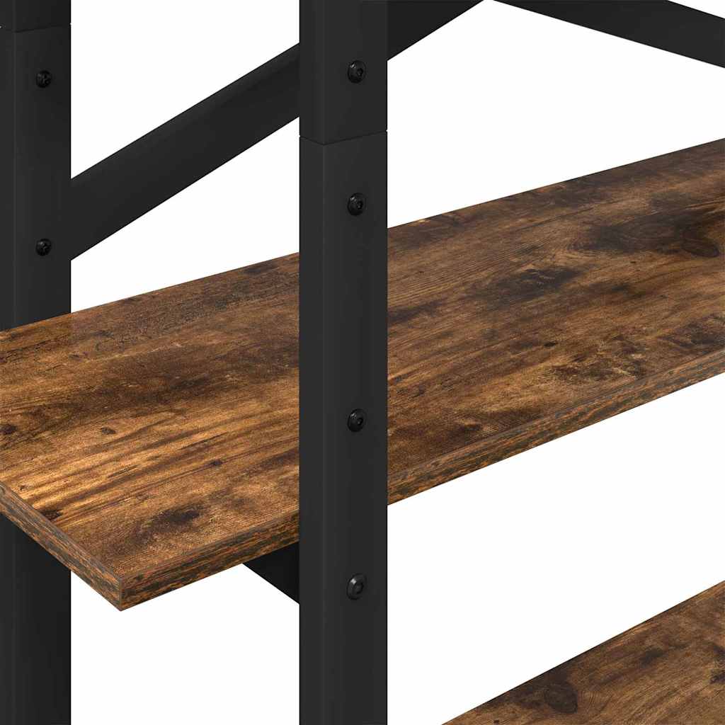 vidaXL Ράφι Βιβλίων Καπνιστό Δρύς 100 x 33,5 x 140 εκ