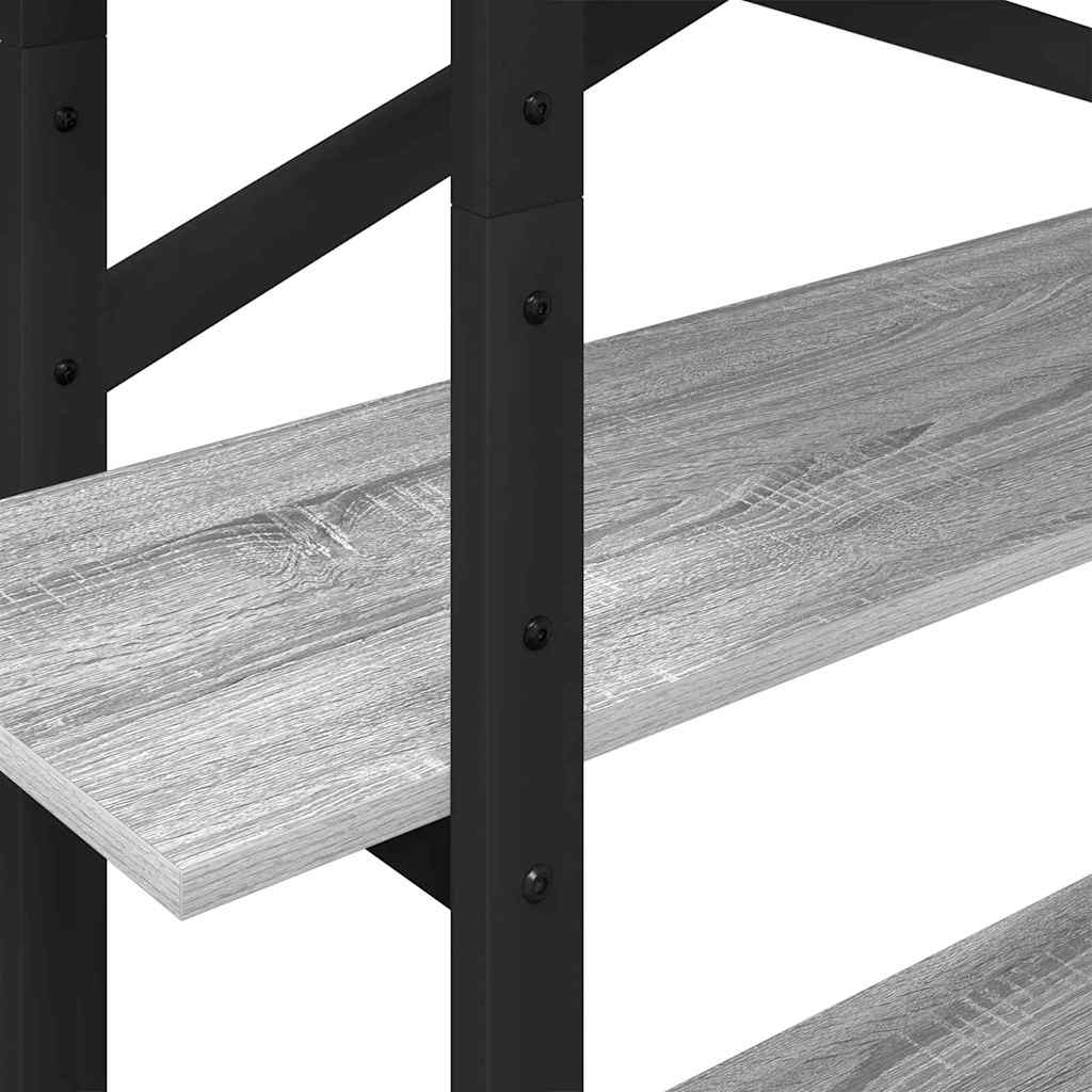 vidaXL Ράφι Βιβλίων Γκρίζο Σονομα 100 x 33,5 x 140 εκ