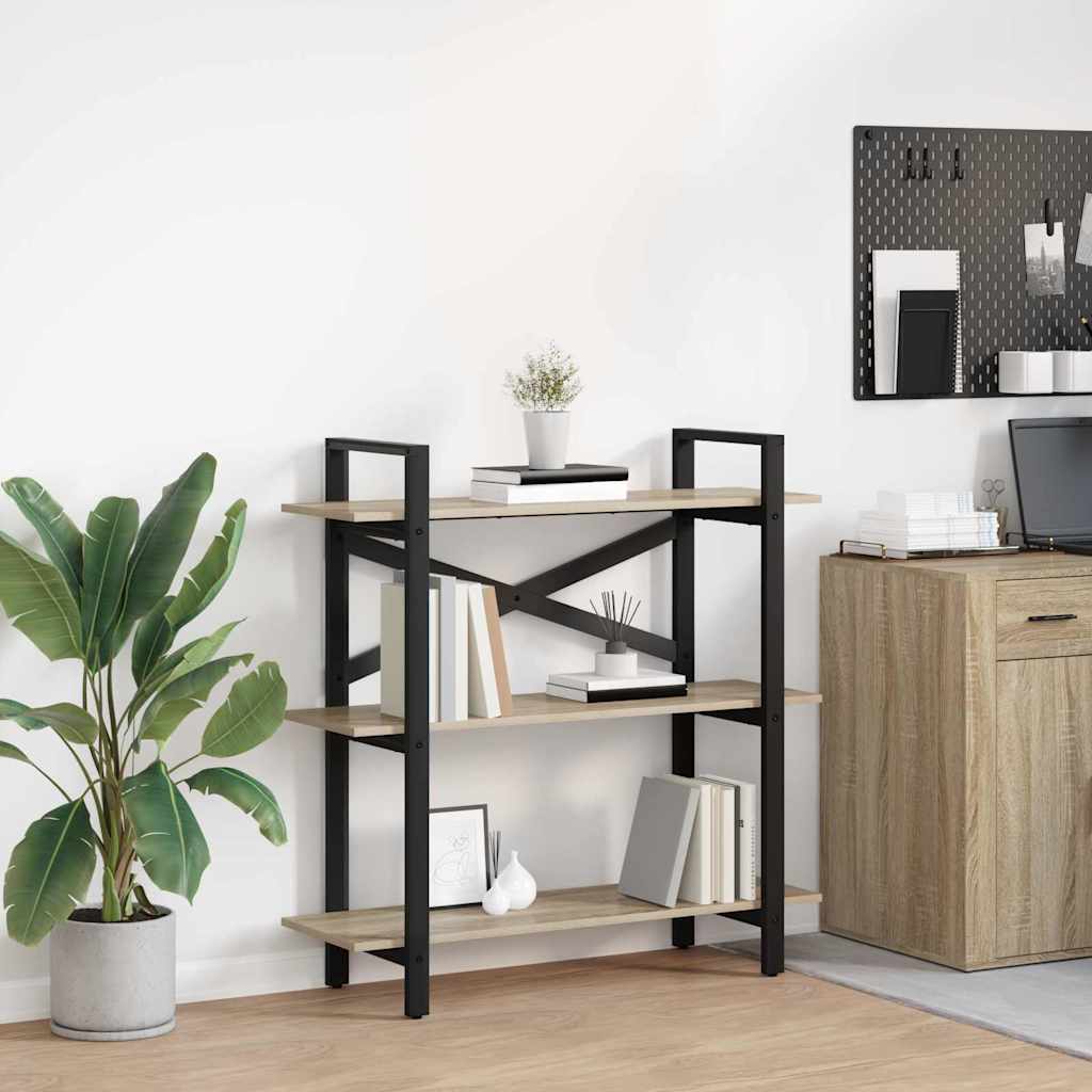 vidaXL Ράφι Βιβλίων Δρύς Sonoma 100 x 33,5 x 102 εκ Επεξεργασμένο ξύλο