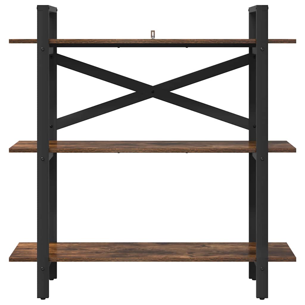 vidaXL Ράφι Βιβλίων Καπνιστό Δρύς 100 x 33,5 x 102 εκ