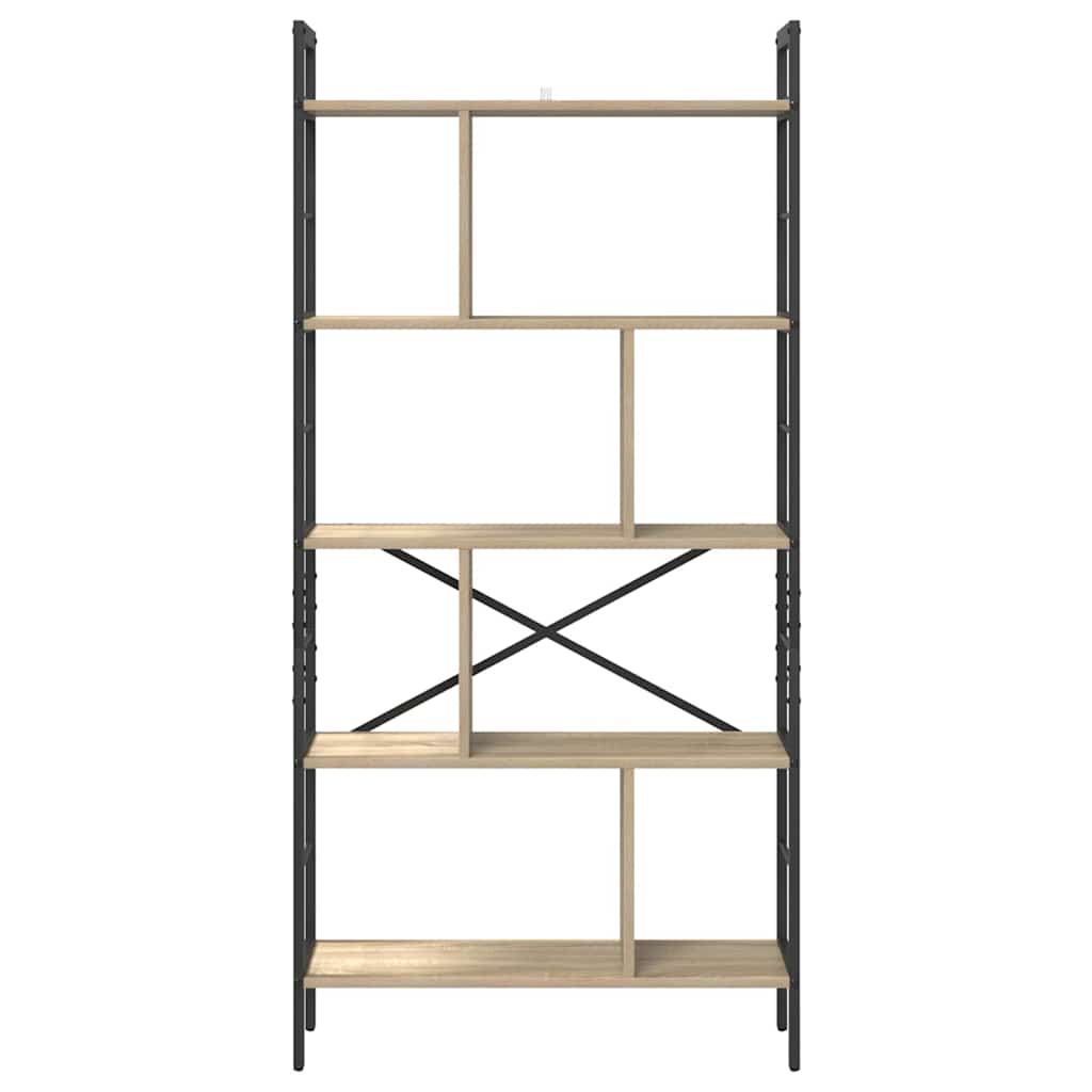 vidaXL Ράφι Βιβλίων Δρύς Sonoma 75 x 30 x 156 εκ. Επεξεργασμένο ξύλο