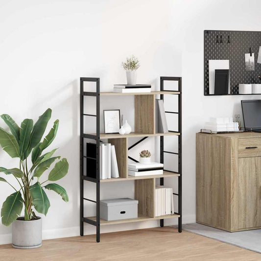 vidaXL Ράφι Βιβλίων Δρύς Sonoma 75 x 30 x 123,5 εκ. Επεξεργασμένο ξύλο