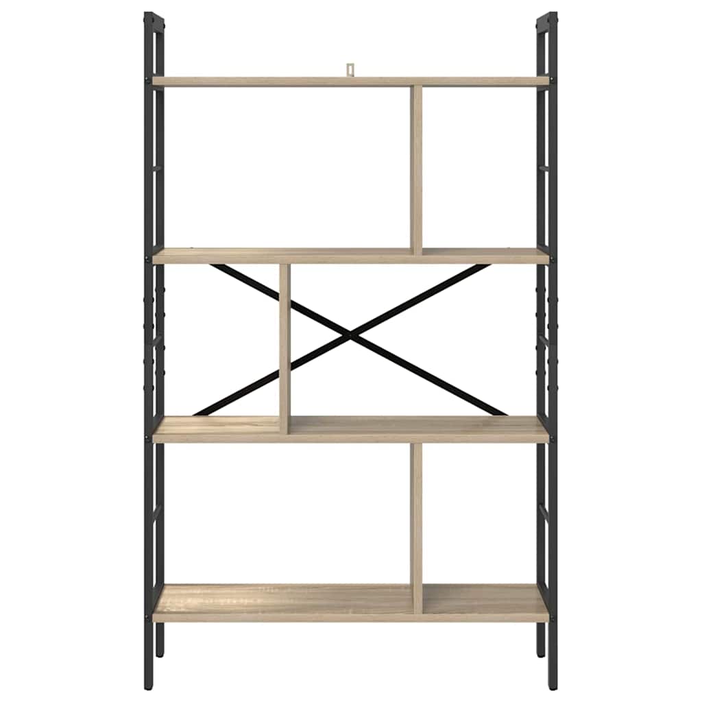 vidaXL Ράφι Βιβλίων Δρύς Sonoma 75 x 30 x 123,5 εκ. Επεξεργασμένο ξύλο